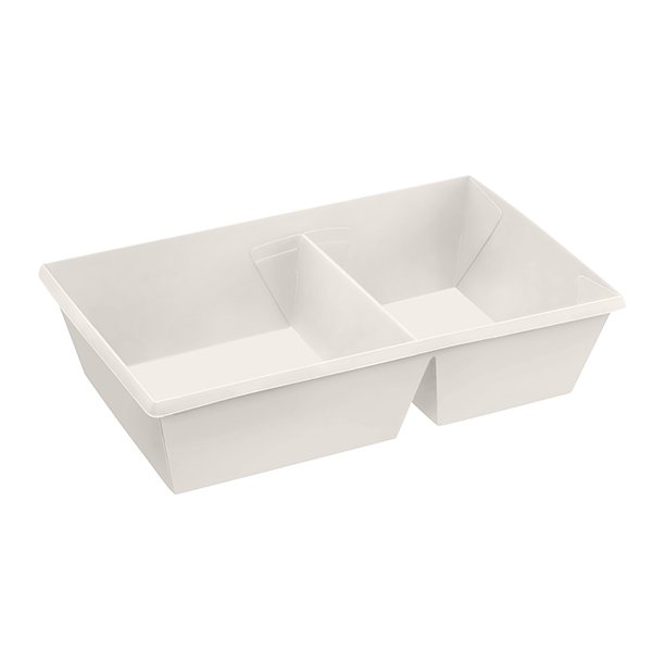 Tray 800 ml 2 sections WHITE