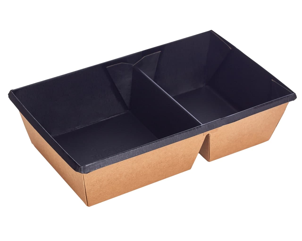 Tray 800 ML 2 sections BLACK