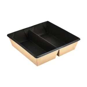 Tray OneClick 1200 ml 2 sections black