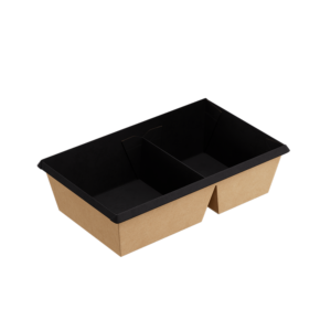 Tray OneClick 800 ml 2 sections black