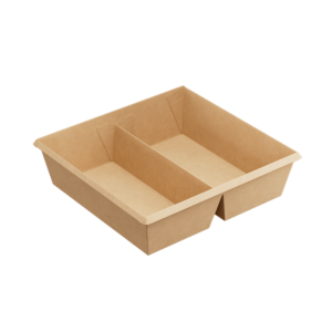 Tray OneClick 1200 ml 2 sections kraft